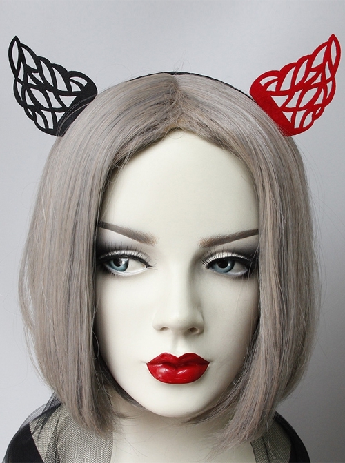 Halloween Retro Fashion Dark Creative Funny Christmas Prom Party Birthday Party Black Red Wings Headband