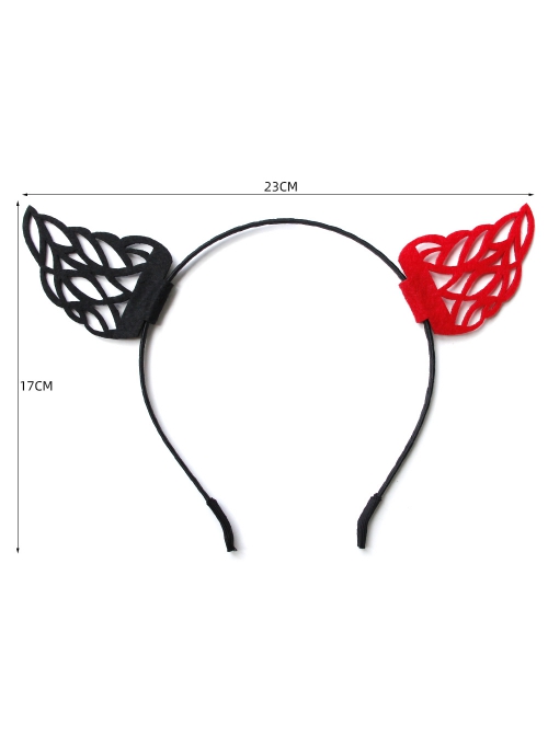 Halloween Retro Fashion Dark Creative Funny Christmas Prom Party Birthday Party Black Red Wings Headband