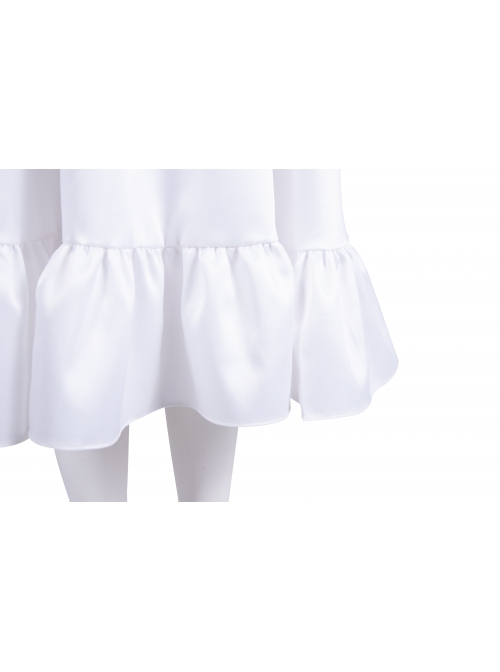 Annabelle Halloween Cosplay Costume White Satin Princess Dress