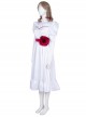 Annabelle Halloween Cosplay Costume White Satin Princess Dress