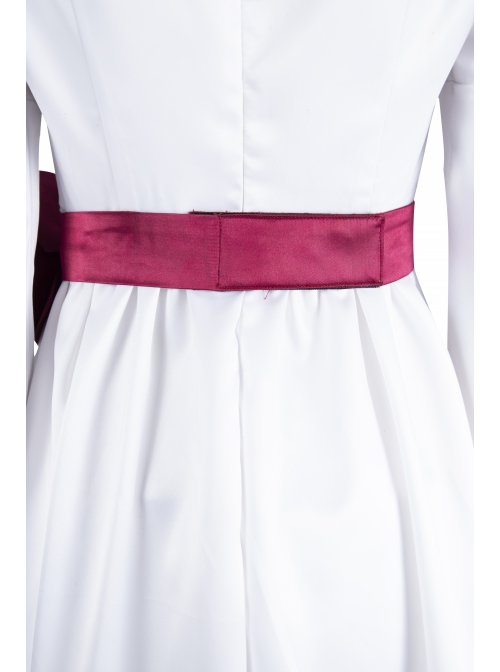 Annabelle Halloween Cosplay Costume White Satin Princess Dress