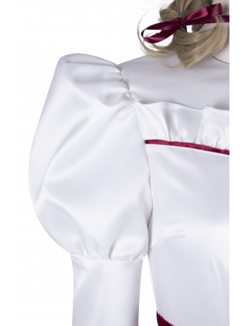 Annabelle Halloween Cosplay Costume White Satin Princess Dress - Magic  Wardrobes