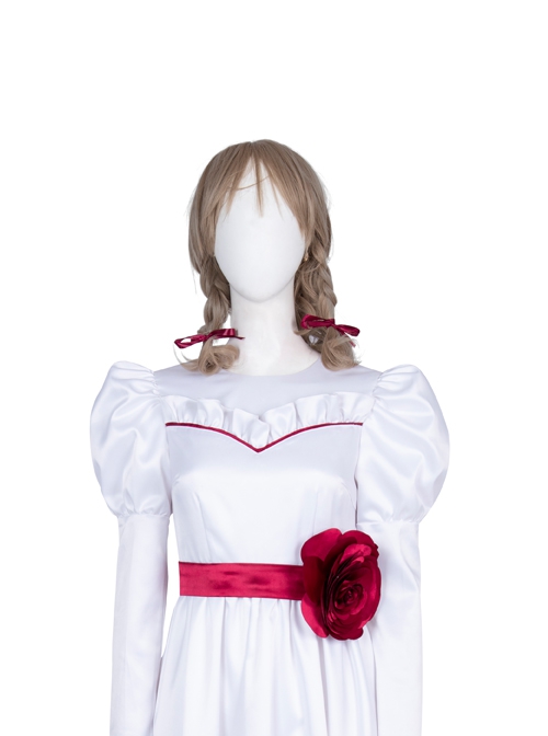 Annabelle Halloween Cosplay Accessories Brown Wig