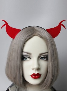 Halloween Retro Fashion Red Horns Devil Horns Prom Party Holiday Headband