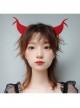 Halloween Retro Fashion Red Horns Devil Horns Prom Party Holiday Headband