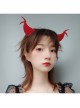 Halloween Retro Fashion Red Horns Devil Horns Prom Party Holiday Headband