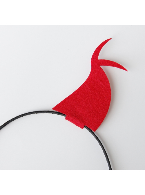 Halloween Retro Fashion Red Horns Devil Horns Prom Party Holiday Headband