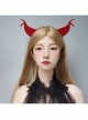 Halloween Retro Fashion Red Horns Devil Horns Prom Party Holiday Headband