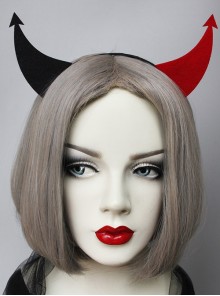 Fashion Funny Halloween Grim Reaper Retro Fashion Funny Devil Horns Holiday Adult Headband