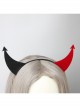 Fashion Funny Halloween Grim Reaper Retro Fashion Funny Devil Horns Holiday Adult Headband