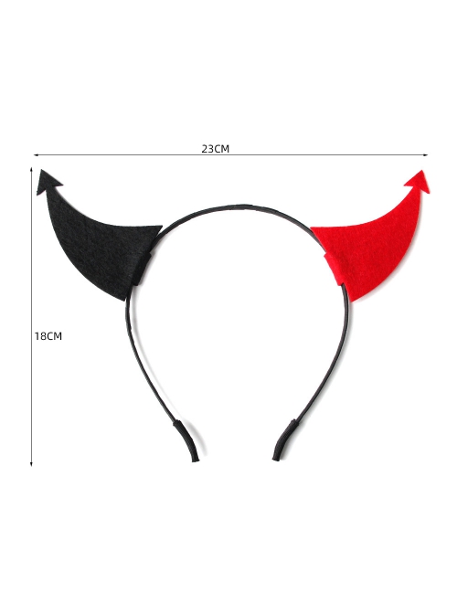 Fashion Funny Halloween Grim Reaper Retro Fashion Funny Devil Horns Holiday Adult Headband