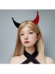 Fashion Funny Halloween Grim Reaper Retro Fashion Funny Devil Horns Holiday Adult Headband