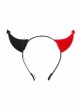 Fashion Funny Halloween Grim Reaper Retro Fashion Funny Devil Horns Holiday Adult Headband