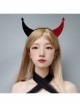 Fashion Funny Halloween Grim Reaper Retro Fashion Funny Devil Horns Holiday Adult Headband