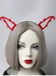 Halloween Retro Fashion Personality Red Devil Horns Girl Gothic Lolita Headband