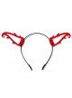 Halloween Retro Fashion Personality Red Devil Horns Girl Gothic Lolita Headband