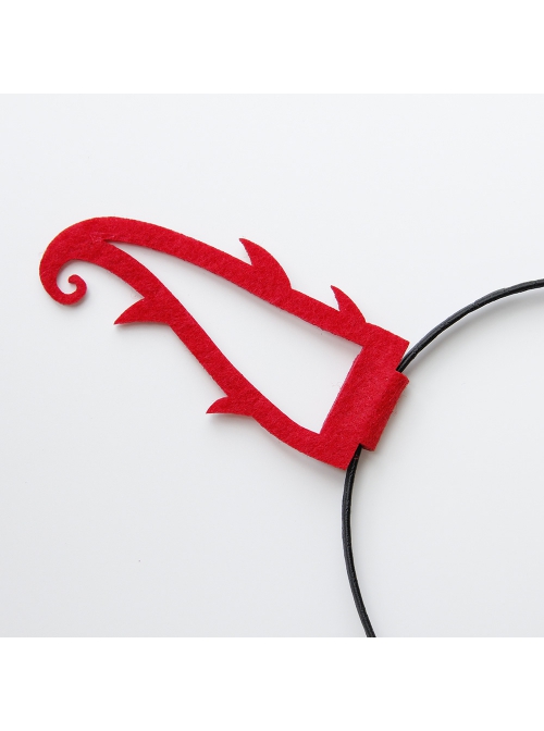 Halloween Retro Fashion Personality Red Devil Horns Girl Gothic Lolita Headband