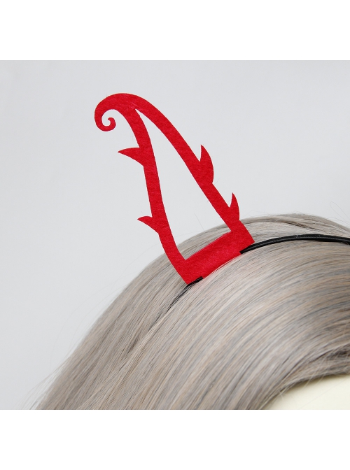 Halloween Retro Fashion Personality Red Devil Horns Girl Gothic Lolita Headband