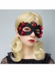 Halloween Half Face Male Female Retro Gothic Fashion Funny Sexy Holiday Christmas Prom Red Rose Black Mask