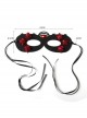 Halloween Half Face Male Female Retro Gothic Fashion Funny Sexy Holiday Christmas Prom Red Rose Black Mask