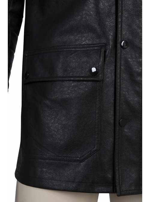 The Terminator Halloween Cosplay Costume Black Cloth Leather Jacket