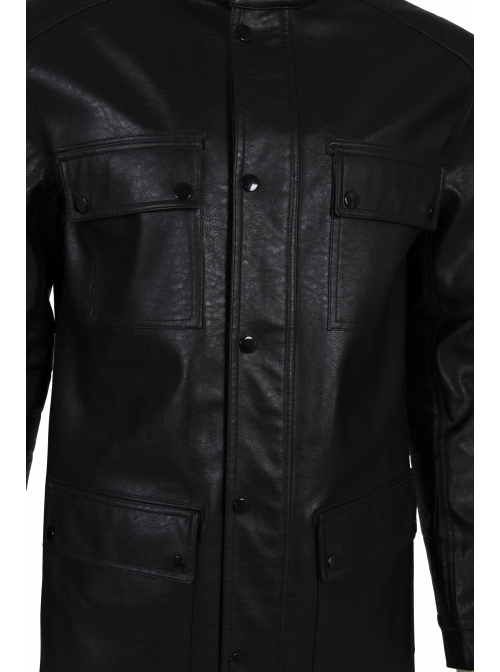 The Terminator Halloween Cosplay Costume Black Cloth Leather Jacket