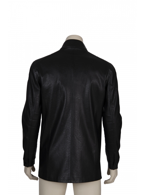 The Terminator Halloween Cosplay Costume Black Cloth Leather Jacket