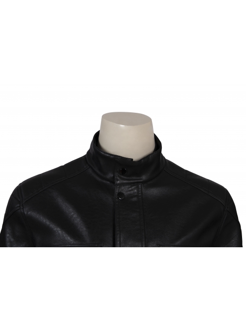 The Terminator Halloween Cosplay Costume Black Cloth Leather Jacket