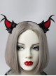 Halloween Cute Fashion Retro Red Devil Horns Black Bow Funny Prom Party Female Headband