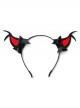 Halloween Cute Fashion Retro Red Devil Horns Black Bow Funny Prom Party Female Headband