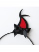 Halloween Cute Fashion Retro Red Devil Horns Black Bow Funny Prom Party Female Headband