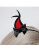 Halloween Cute Fashion Retro Red Devil Horns Black Bow Funny Prom Party Female Headband