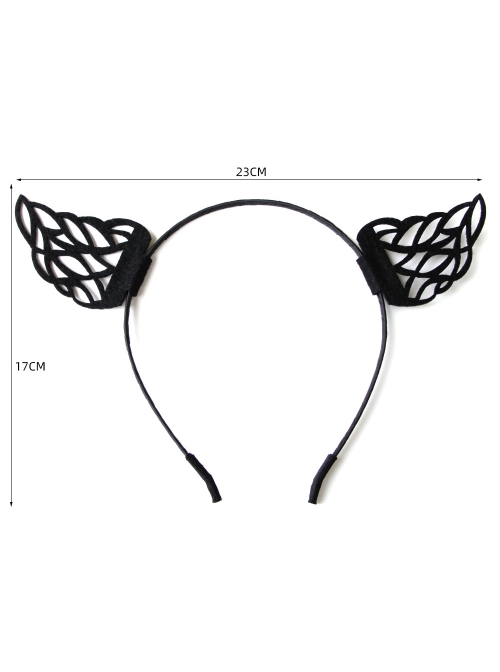 Halloween Retro Fashion Party Prom Holiday Birthday Black Wings Female Headband