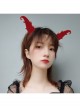 Halloween Christmas Prom Party Grim Reaper Fashion Red Devil Horns Male Female Headband