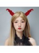 Halloween Christmas Prom Party Grim Reaper Fashion Red Devil Horns Male Female Headband