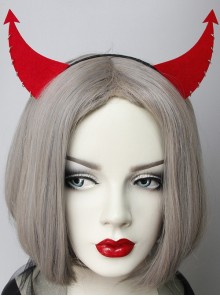 Fashion Retro Halloween Red Devil Horns Holiday Party Christmas Female Headband