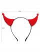 Fashion Retro Halloween Red Devil Horns Holiday Party Christmas Female Headband