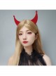 Fashion Retro Halloween Red Devil Horns Holiday Party Christmas Female Headband