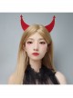 Fashion Retro Halloween Red Devil Horns Holiday Party Christmas Female Headband