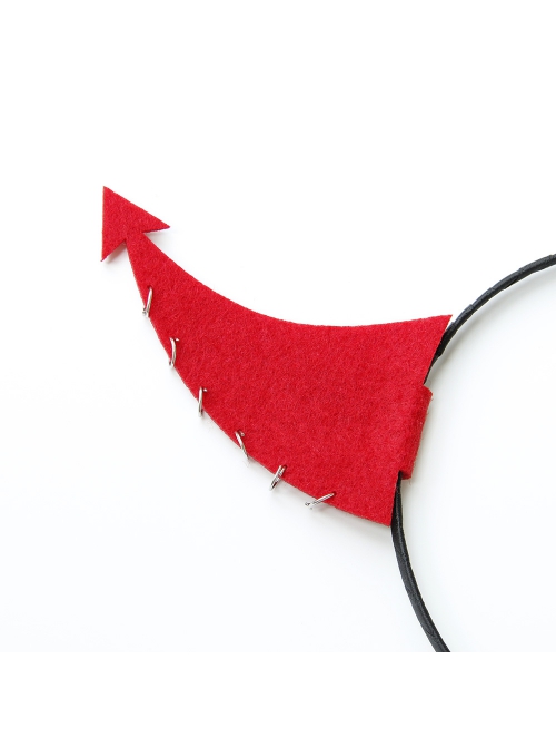 Fashion Retro Halloween Red Devil Horns Holiday Party Christmas Female Headband