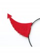 Fashion Retro Halloween Red Devil Horns Holiday Party Christmas Female Headband