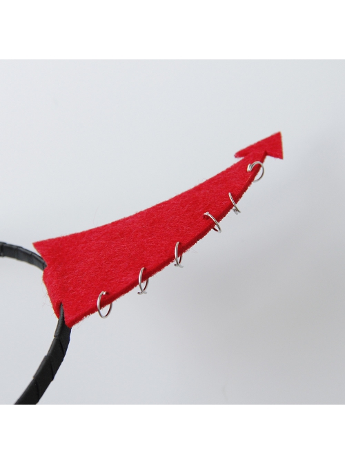 Fashion Retro Halloween Red Devil Horns Holiday Party Christmas Female Headband