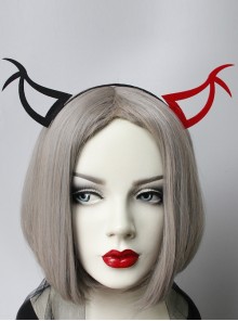 Halloween Party Retro Fashion Masquerade Sexy Black Red Demon Ears Female Headband