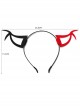 Halloween Party Retro Fashion Masquerade Sexy Black Red Demon Ears Female Headband