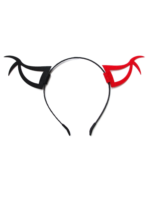 Halloween Party Retro Fashion Masquerade Sexy Black Red Demon Ears Female Headband