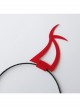 Halloween Party Retro Fashion Masquerade Sexy Black Red Demon Ears Female Headband