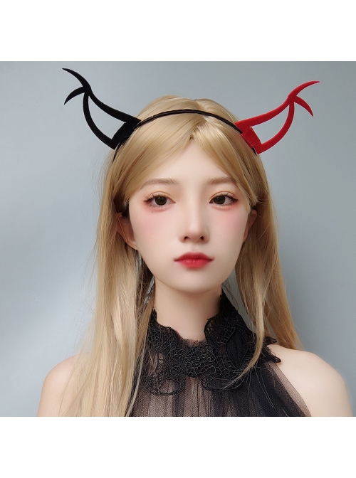 Halloween Party Retro Fashion Masquerade Sexy Black Red Demon Ears Female Headband