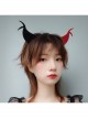 Halloween Creative Festival Party Gothic Punk Retro Black Red Devil Ears Male Female Headband