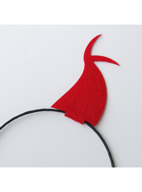 Halloween Creative Festival Party Gothic Punk Retro Black Red Devil Ears Male Female Headband