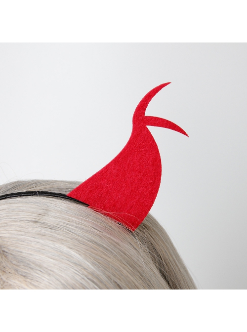 Halloween Creative Festival Party Gothic Punk Retro Black Red Devil Ears Male Female Headband